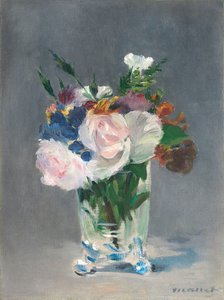 Fiori in un vaso di cristallo, c.1882